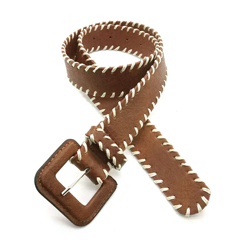 Brown Handmade Stitched Belt - Image 5