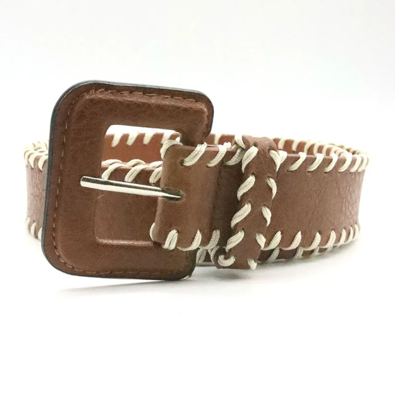 Brown Handmade Stitched Belt - Image 6