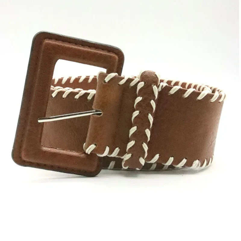 Brown Handmade Stitched Belt - Image 7