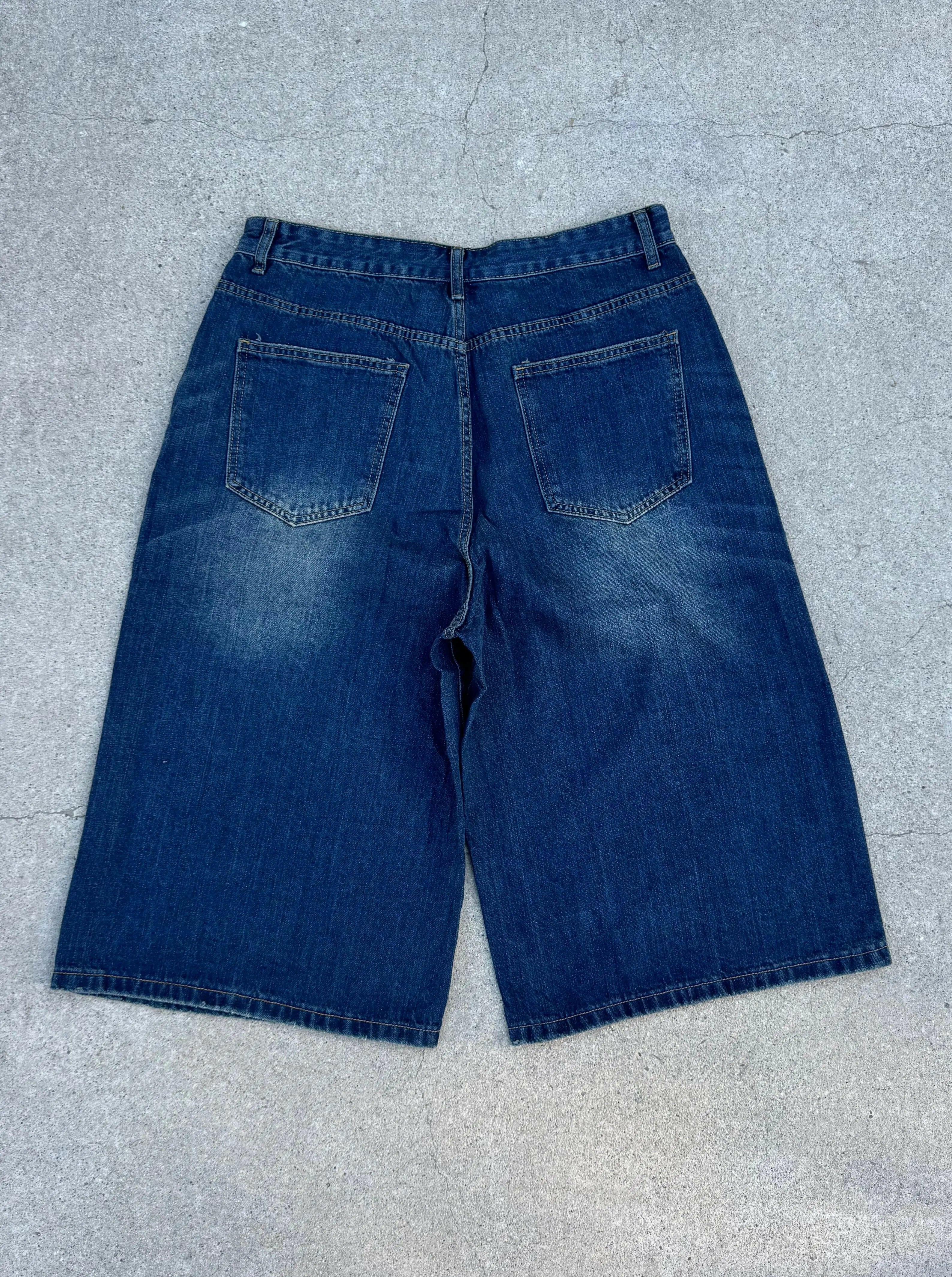 Faded Navy Baggy Long Jorts - Image 5