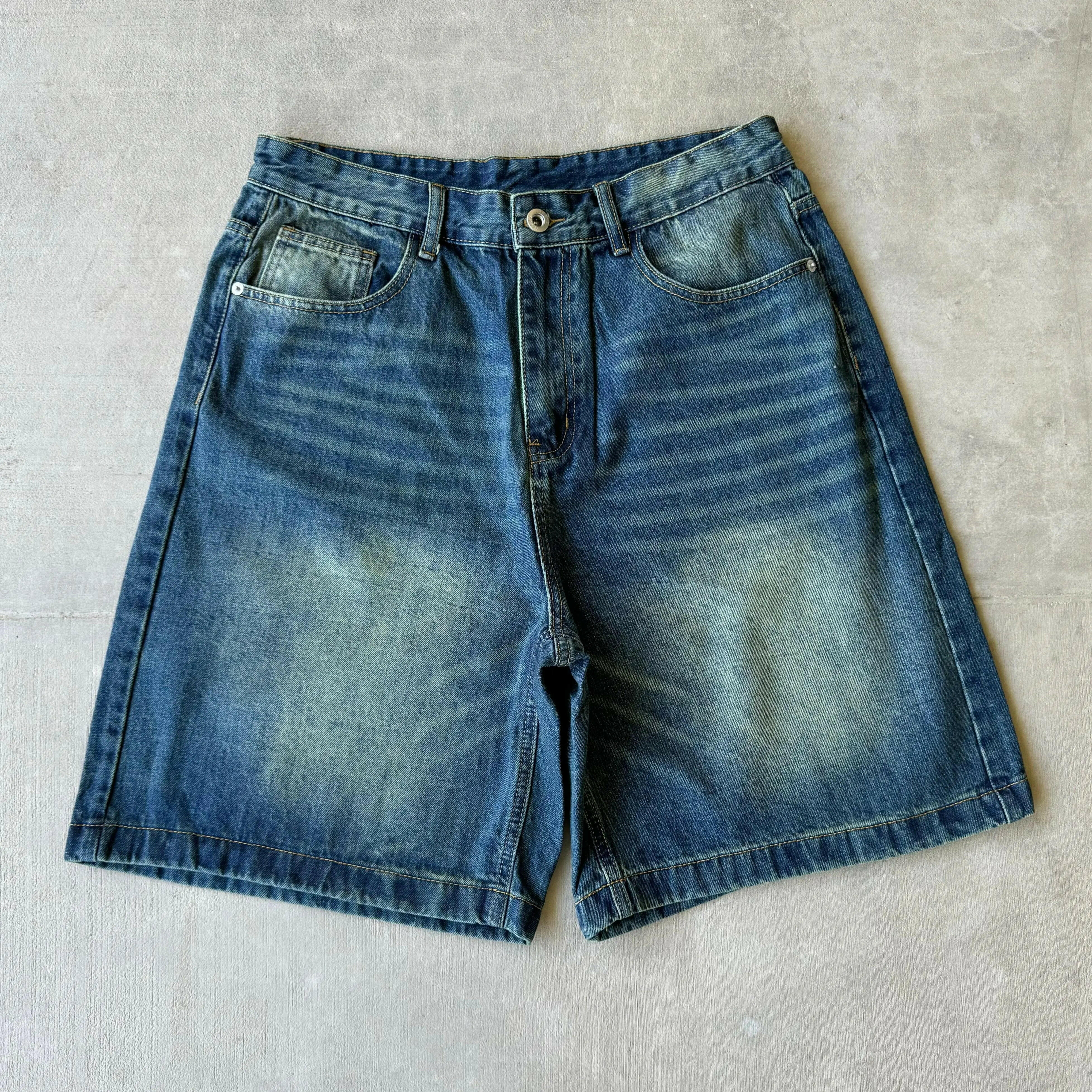 Faded Navy Baggy Jorts - Image 5