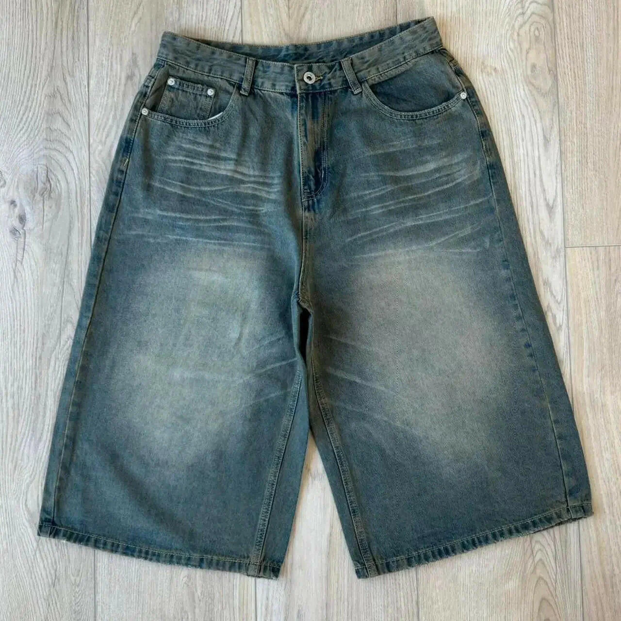 Green Desert Wash Baggy Long Jorts - Image 4