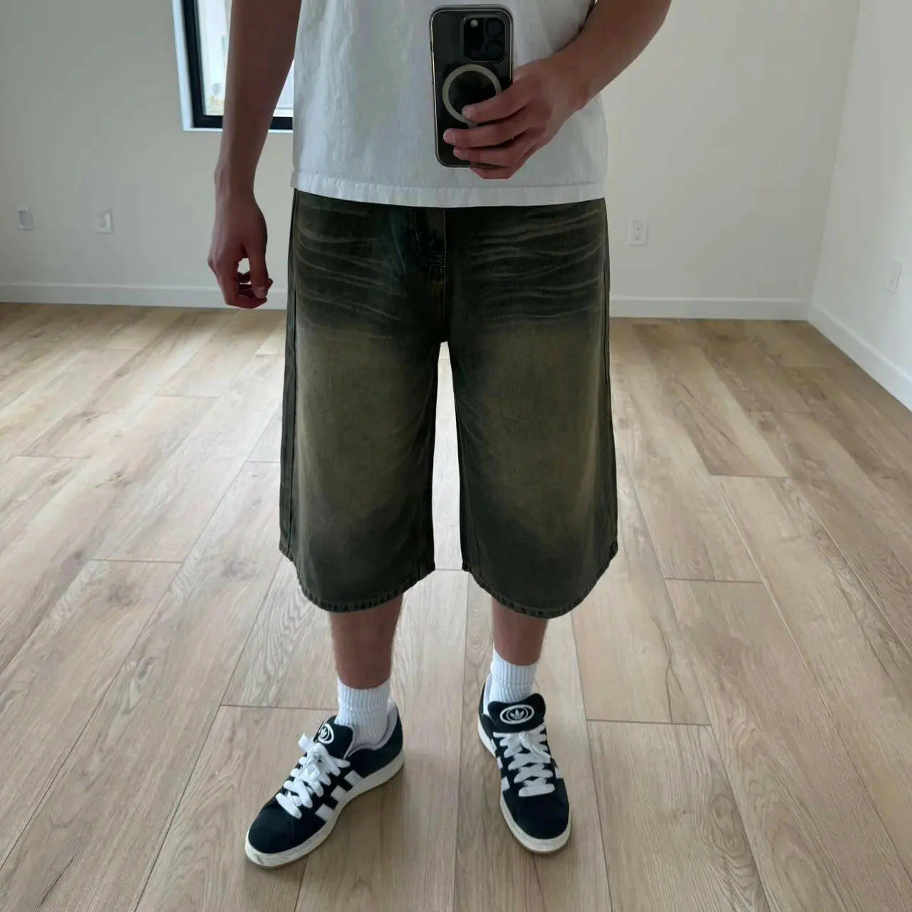 Green Desert Wash Baggy Long Jorts - Image 6