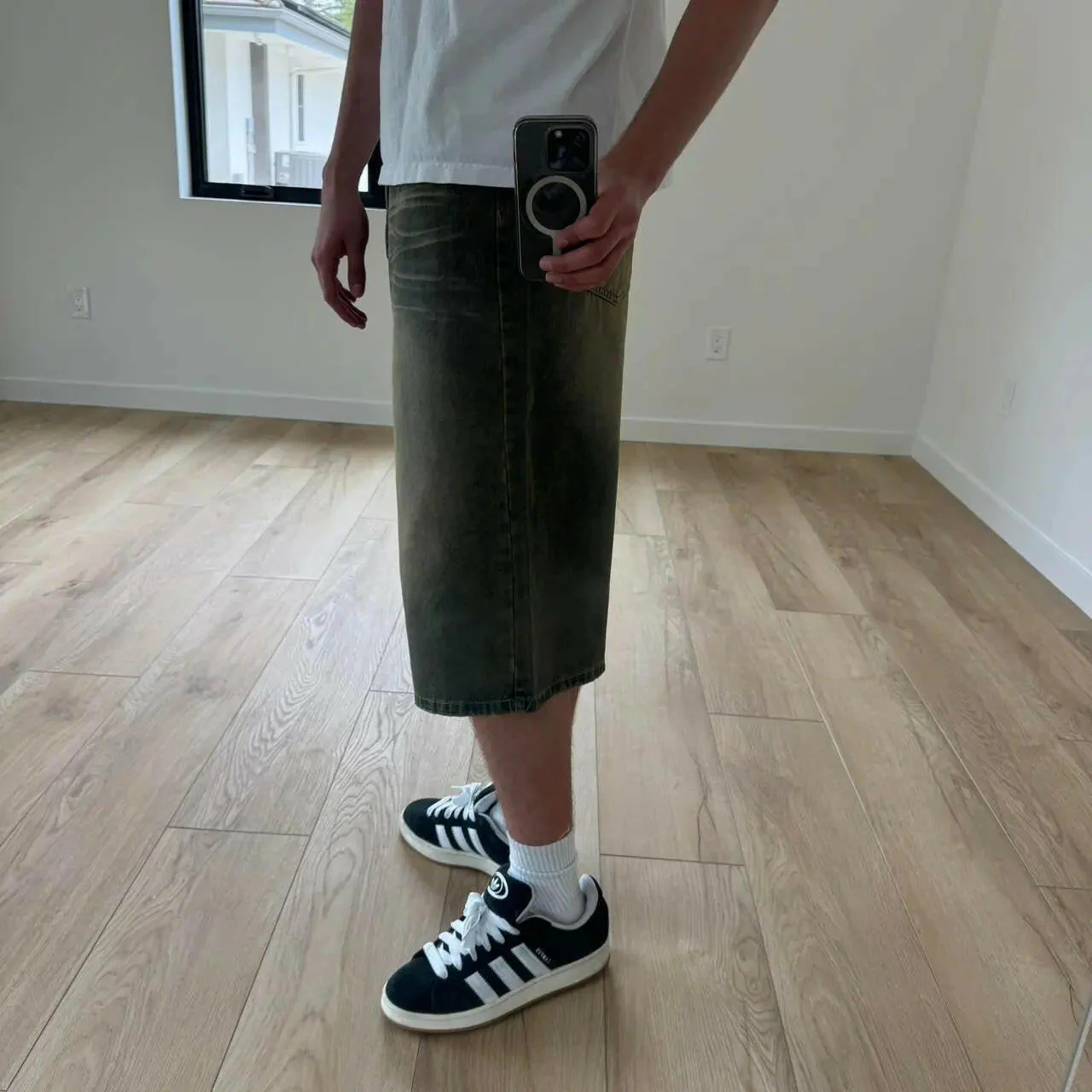 Green Desert Wash Baggy Long Jorts - Image 7