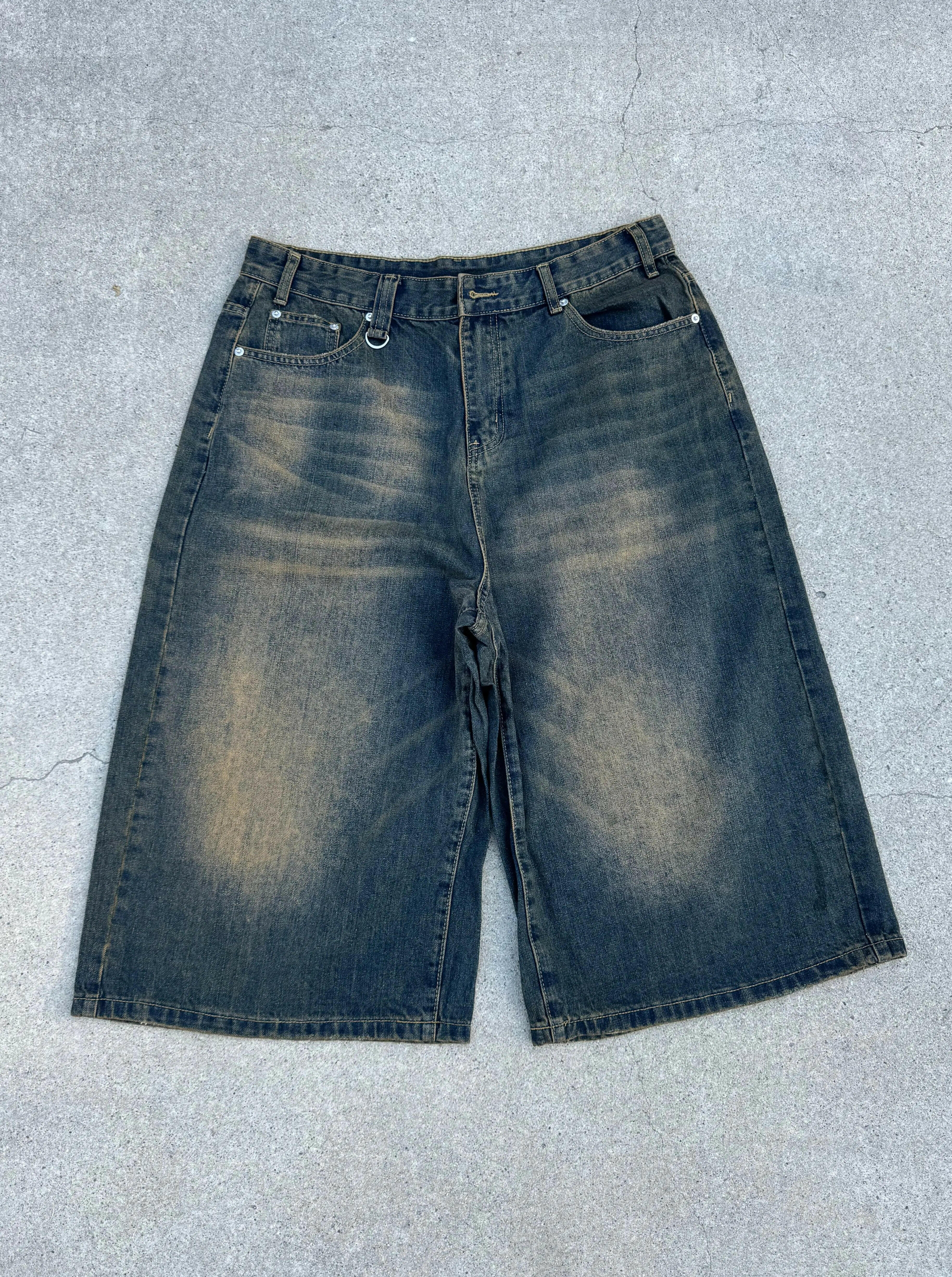 Navy Desert Wash Baggy Long Jorts - Image 4