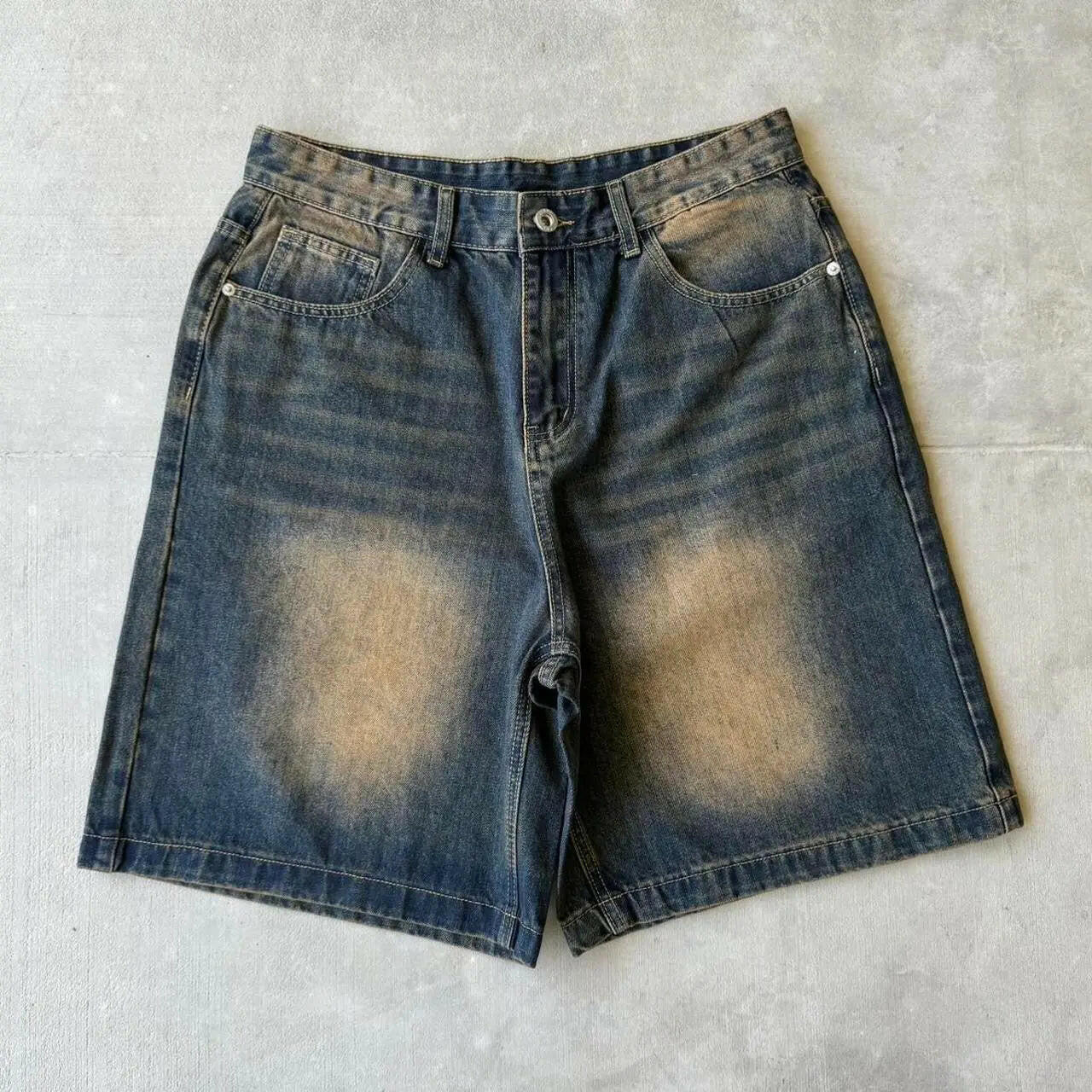 Navy Desert Wash Baggy Jorts - Image 5