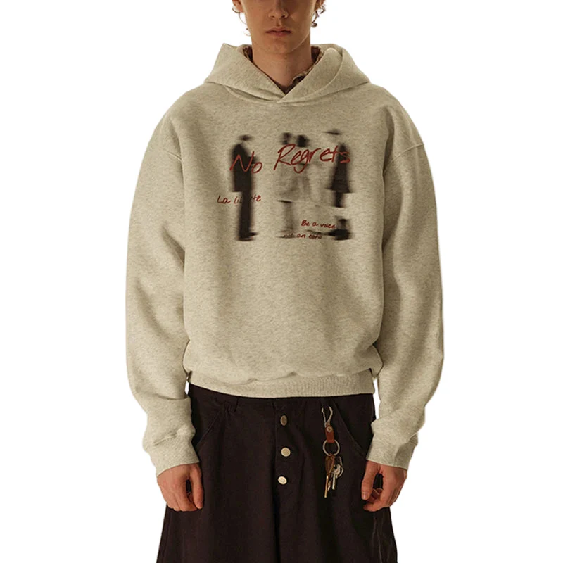 "No Regrets" Blurry Hoodie - Image 3