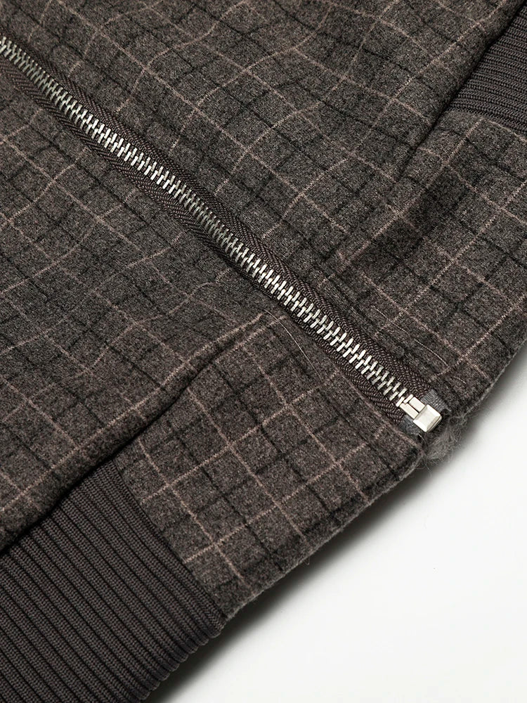 Plaid Jacket w/ Fur-Lined Collar - Image 7