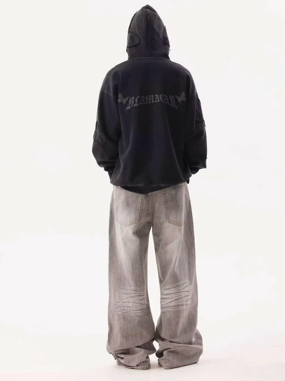 Vintage Gray Baggy Jeans - Image 3
