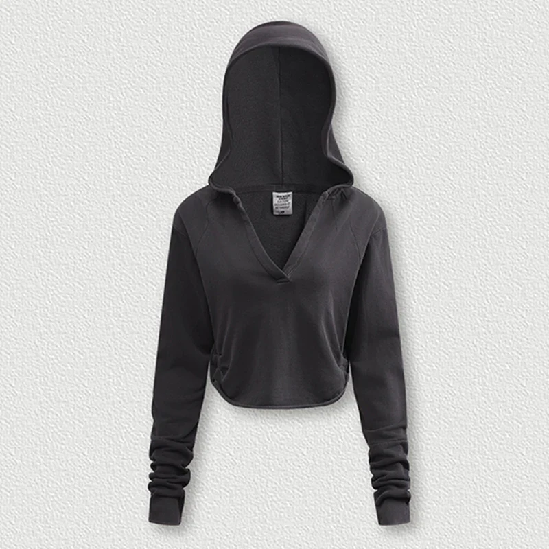 Womens V-Neck Pullover Hoodie - Image 11