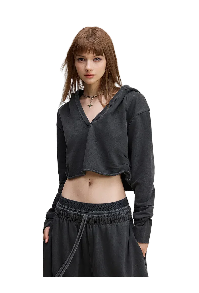 Womens V-Neck Pullover Hoodie - Image 5