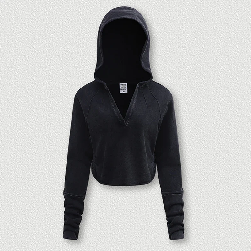 Womens V-Neck Pullover Hoodie - Image 7