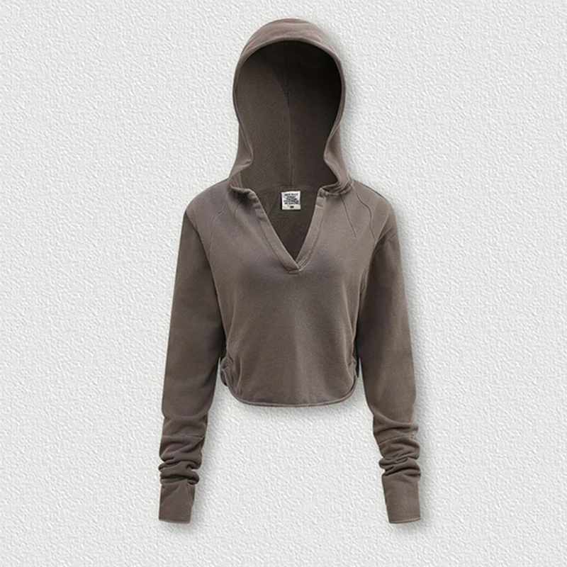Womens V-Neck Pullover Hoodie - Image 8